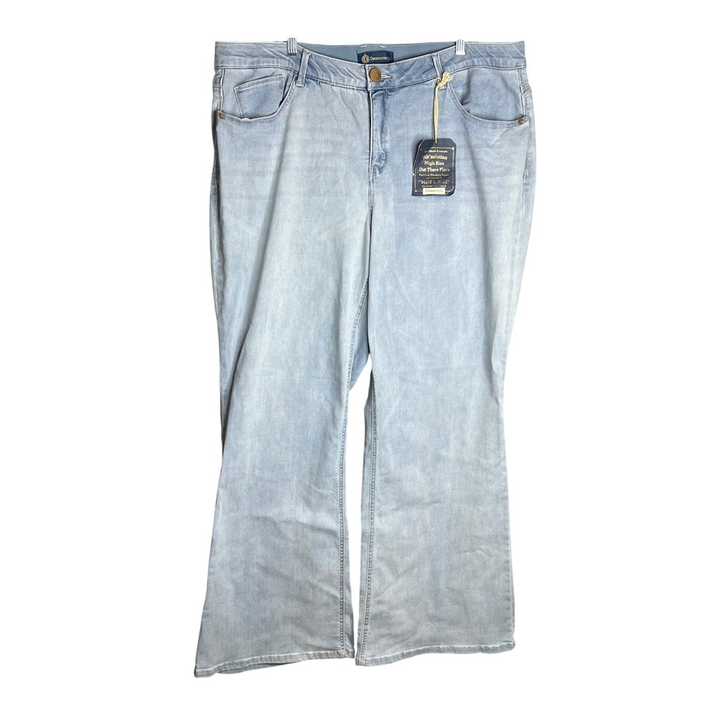 Democracy Ab Solution High Rise Out There Flare Jean Size 22W Light Wash NWT